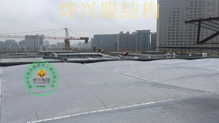 918博天堂-东莞市民中心ETFE膜结构屋面建设介绍