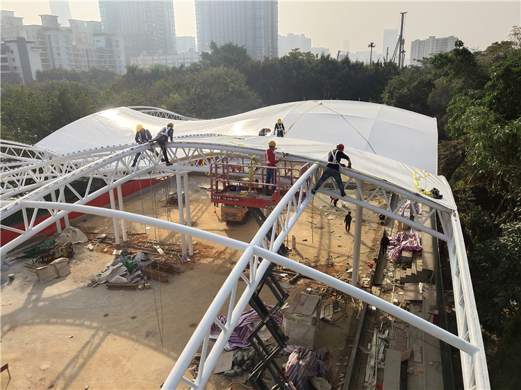 918博天堂-中山公园门球场膜结构雨棚项目 